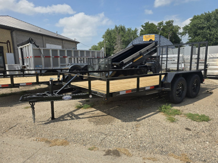 New 2025 Precision Trailers 77"x14' Utility Trailer-Tandem Axle-7k GVWR