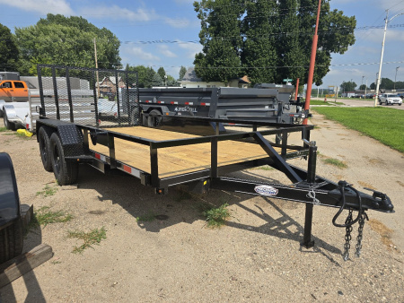 New 2025 Precision Trailers 77"x14' Utility Trailer-Tandem Axle-7k GVWR