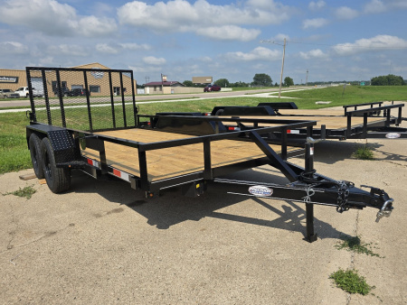 New 2025 Precision Trailers 77"x14' Utility Trailer-Tandem Axle-7k GVWR