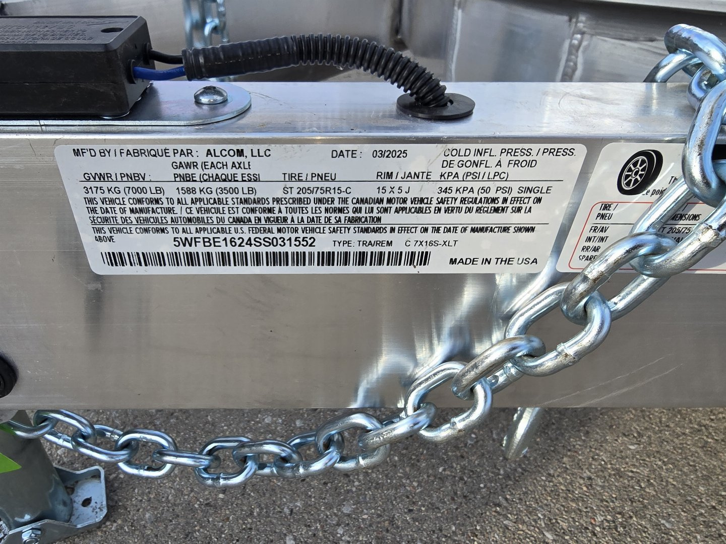 New 2025 ALCOM 7X16 XLT SERIES ALL ALUMINUM FRAME Cargo / Enclosed Trailer