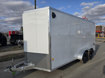 New 2025 ALCOM 7X16 XLT SERIES ALL ALUMINUM FRAME Cargo / Enclosed Trailer