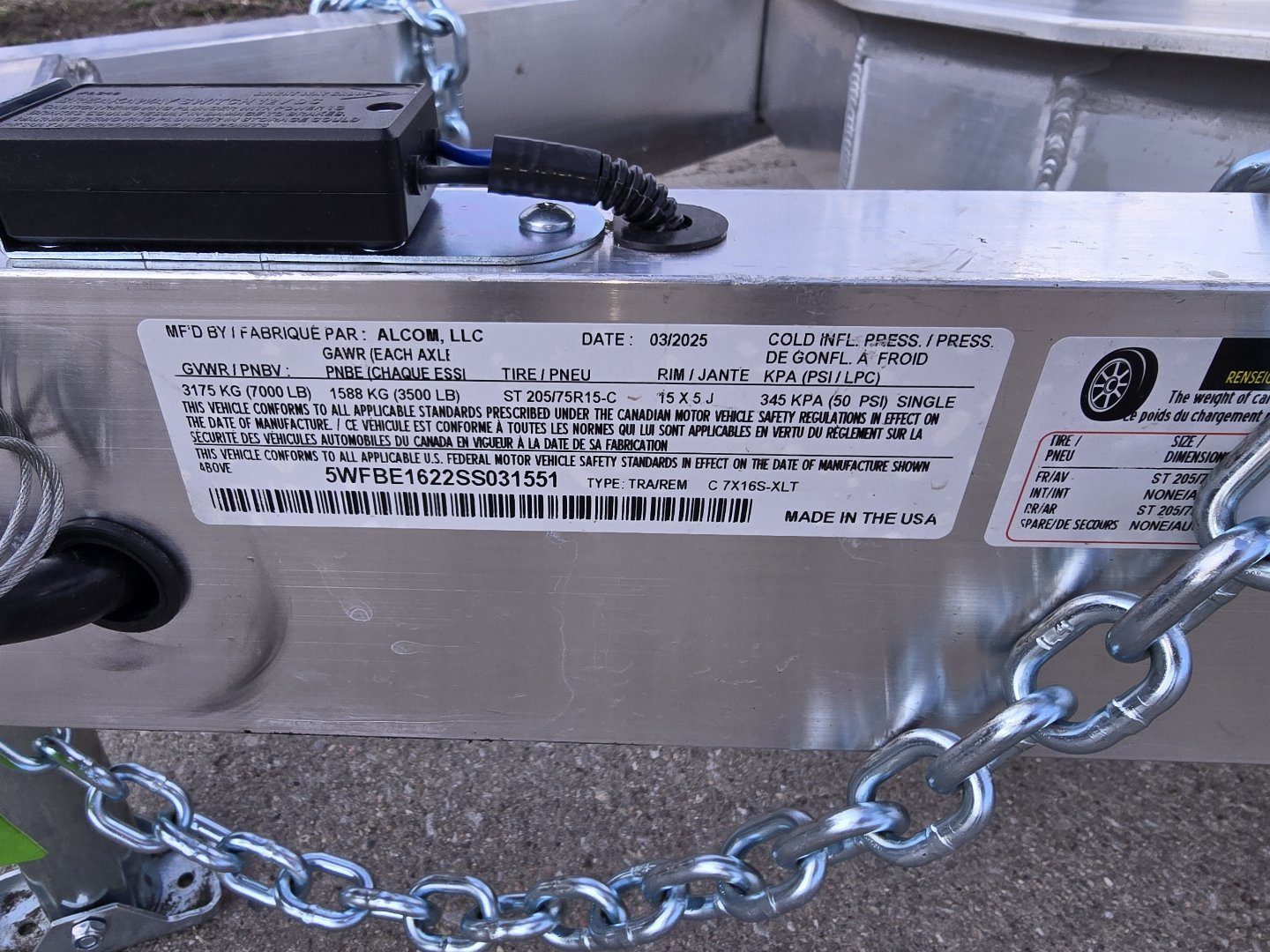 New 2025 ALCOM 7X16 XLT SERIES ALL ALUMINUM FRAME Cargo / Enclosed Trailer