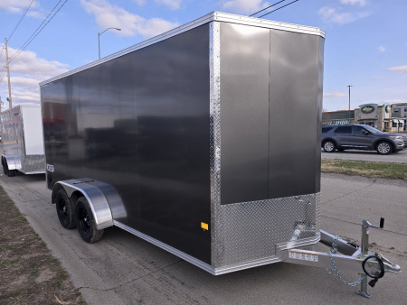 New 2025 ALCOM 7X16 XLT SERIES ALL ALUMINUM FRAME Cargo / Enclosed Trailer