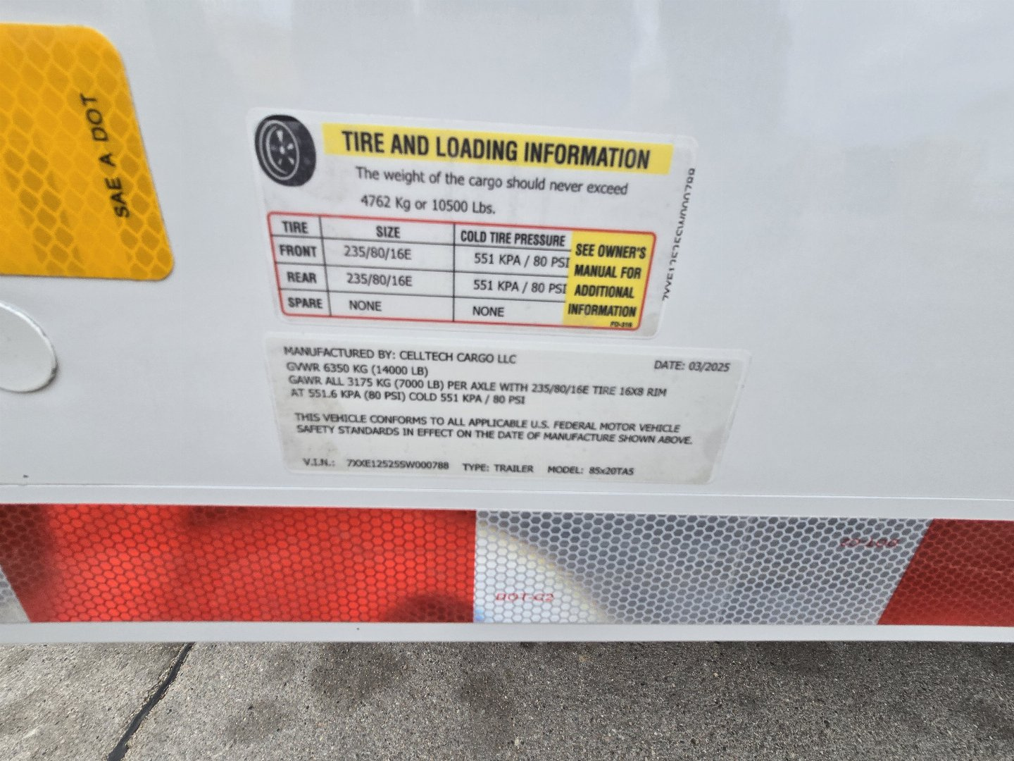 New 2025 Cell-Tech Trailers 8.5X20' Cargo-14K GVWR Cargo / Enclosed Trailer