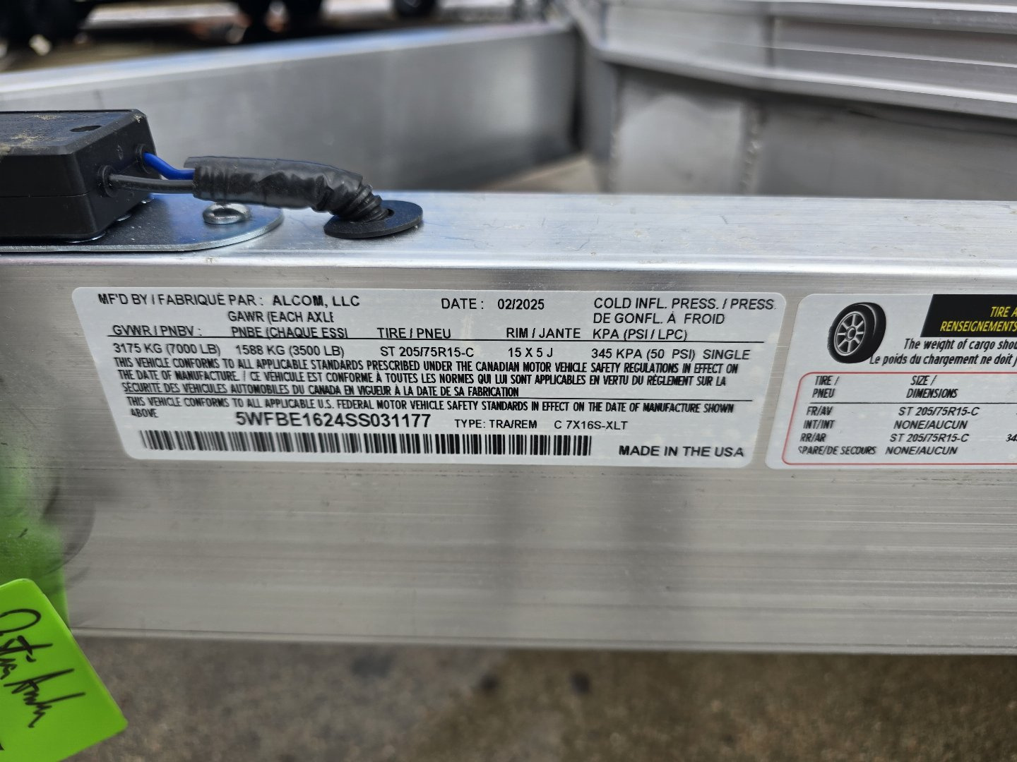 New 2025 ALCOM 7x16 XLT Cargo / Enclosed Trailer/All Aluminum