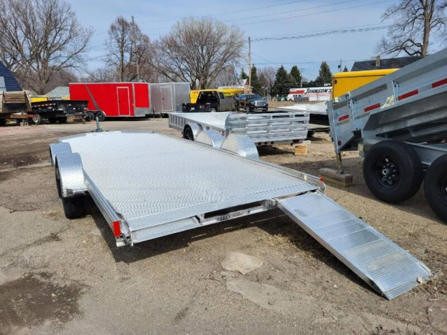 New 2023 ALLURE TRAILERS 81"x18' Tandem Axle-2 Ramp-7k GVWR Flatbed Trailer