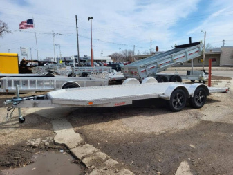 New 2023 ALLURE TRAILERS 81"x18' Tandem Axle-2 Ramp-7k GVWR Flatbed Trailer