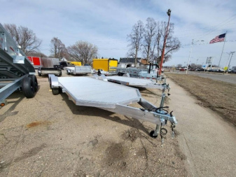 New 2023 ALLURE TRAILERS 81"x18' Tandem Axle-2 Ramp-7k GVWR Flatbed Trailer