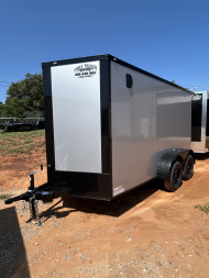 New 2025 Family Trailer 6x12 Tandem Axles Cargo / Enclosed Trailer- Screwless Exterior-Blackout pkg.-Rear Spoiler