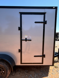 New 2025 Family Trailer 6x12 Tandem Axles Cargo / Enclosed Trailer- Screwless Exterior-Blackout pkg.-Rear Spoiler