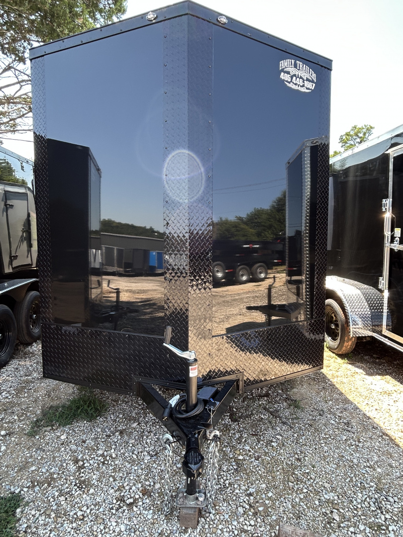 New 2025 Family Trailer 7x12 Tandem Axles Cargo / Enclosed Trailer-Screwless Exterior-Blackout Pkg.