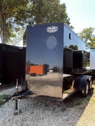 New 2025 Family Trailer 7x12 Tandem Axles Cargo / Enclosed Trailer-Screwless Exterior-Blackout Pkg.