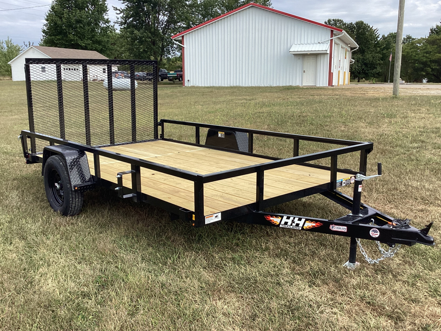 New 2026 H&H 82x12 Rail Side Utility Trailer, 3K Idler