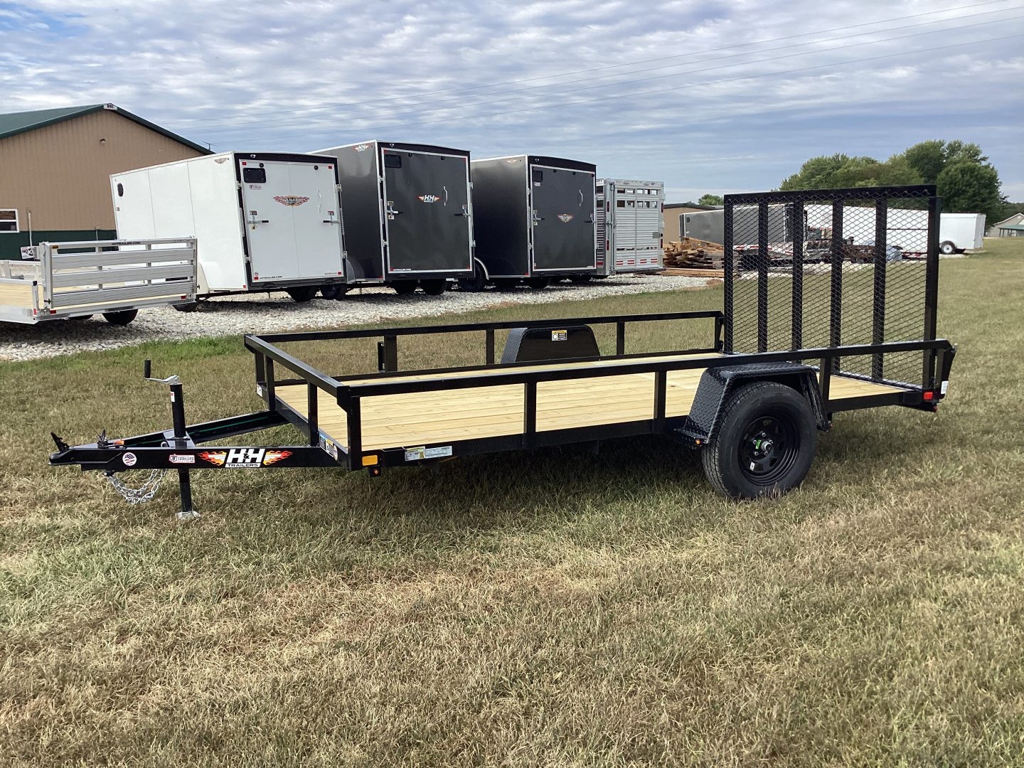 New 2026 H&H 82x12 Rail Side Utility Trailer, 3K Idler