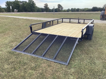 New 2026 H&H 82x12 Rail Side Utility Trailer, 3K Idler