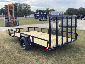 New 2026 H&H 82x12 Rail Side Utility Trailer, 3K Idler