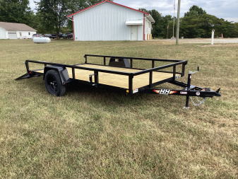 New 2026 H&H 82x12 Rail Side Utility Trailer, 3K Idler