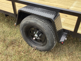 New 2026 H&H 82x12 Rail Side Utility Trailer, 3K Idler