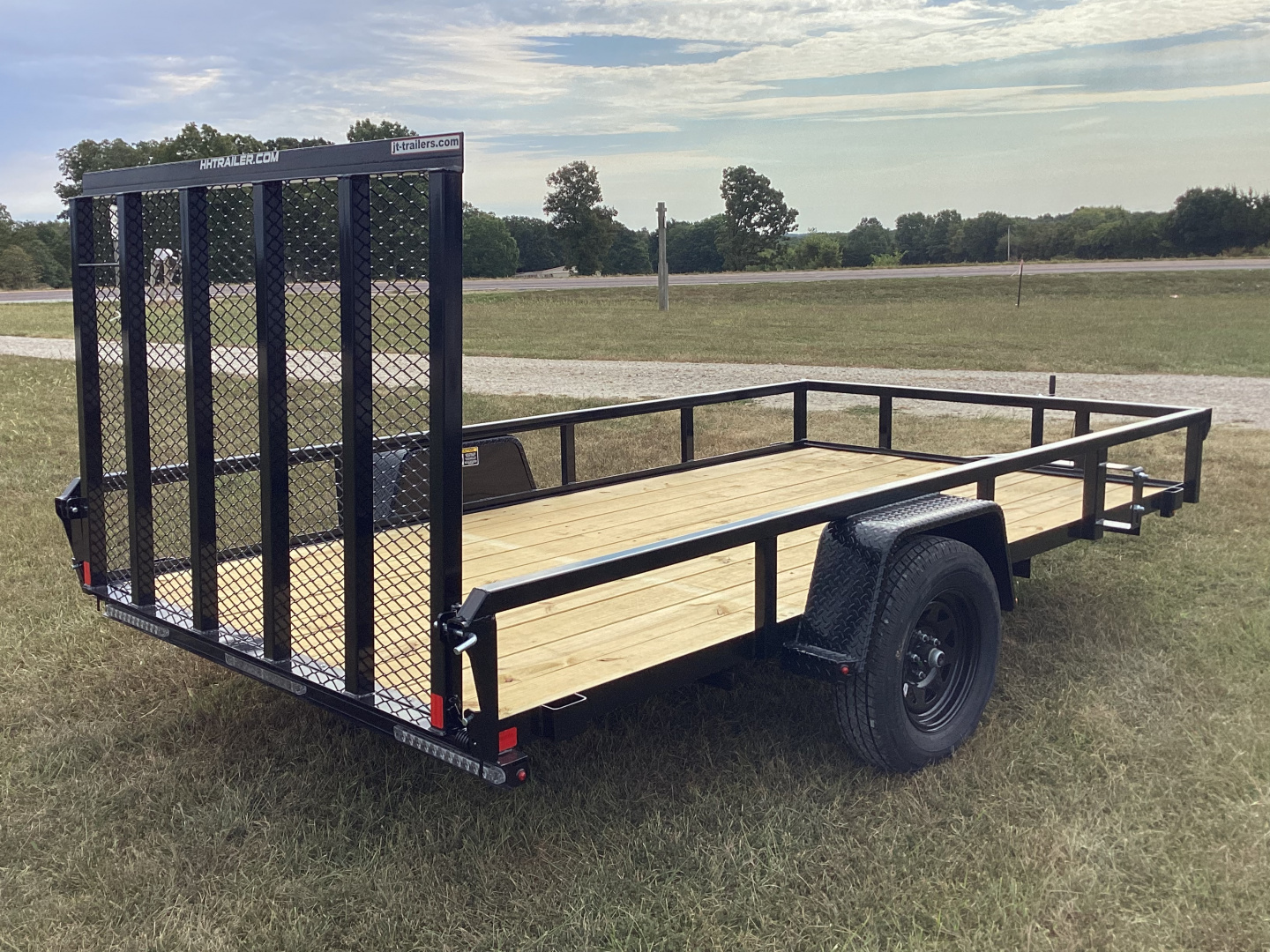 New 2026 H&H 76x12 Rail Side Utility Trailer, 3K Idler