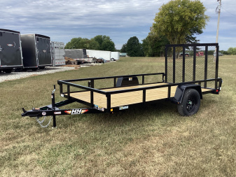 New 2026 H&H 76x12 Rail Side Utility Trailer, 3K Idler
