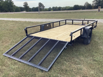 New 2026 H&H 76x12 Rail Side Utility Trailer, 3K Idler