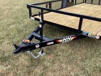 New 2026 H&H 76x12 Rail Side Utility Trailer, 3K Idler