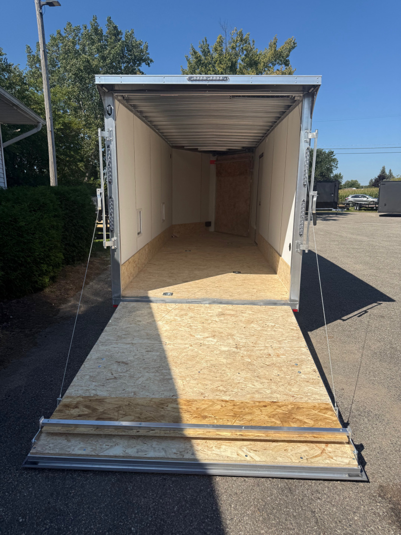 New 7 x 23 All Aluminum 3 Place Enclosed Lighting 2025 Trailer with 7ft interior - upgraded options