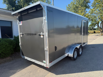 New 7 x 23 All Aluminum 3 Place Enclosed Lighting 2025 Trailer with 7ft interior - upgraded options