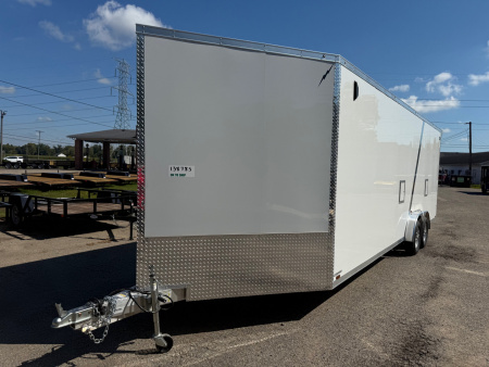 New 2025 7.5 X 29 All Aluminum 5 Place Lightning Aluminum Enclosed Trailer with 7ft interior - Upgrades