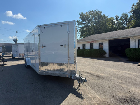 New 2025 7.5 X 29 All Aluminum 5 Place Lightning Aluminum Enclosed Trailer with 7ft interior - Upgrades