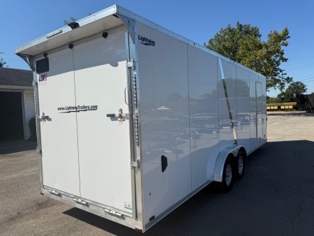 New 2025 7.5 X 29 All Aluminum 5 Place Lightning Aluminum Enclosed Trailer with 7ft interior - Upgrades