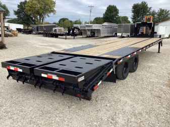 New 2026 H&H 102x25+5 Gooseneck Deckover Trailer, 22.5K GVWR