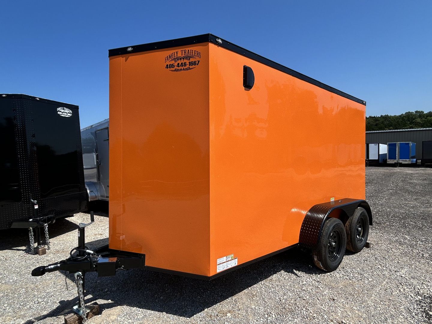 New 2025 Family Trailer 6x12 Tandem Axles Cargo / Enclosed Trailer-Screwless Exterior-Blackout Pkg.