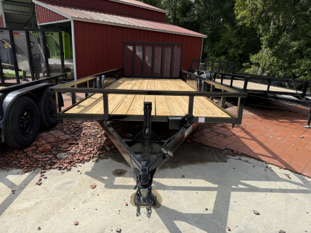 New 2025 P & T Trailers 7K 82X18 2 BRAKE TUBE 7K JACK Utility Trailer