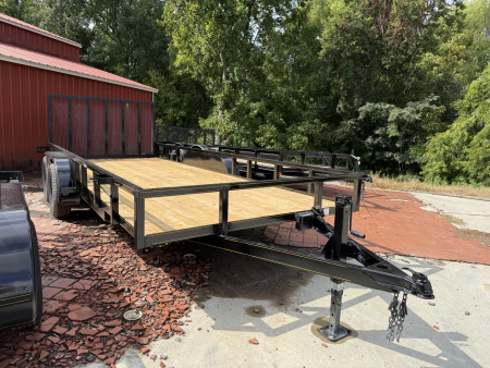 New 2025 P & T Trailers 7K 82X18 2 BRAKE TUBE 7K JACK Utility Trailer