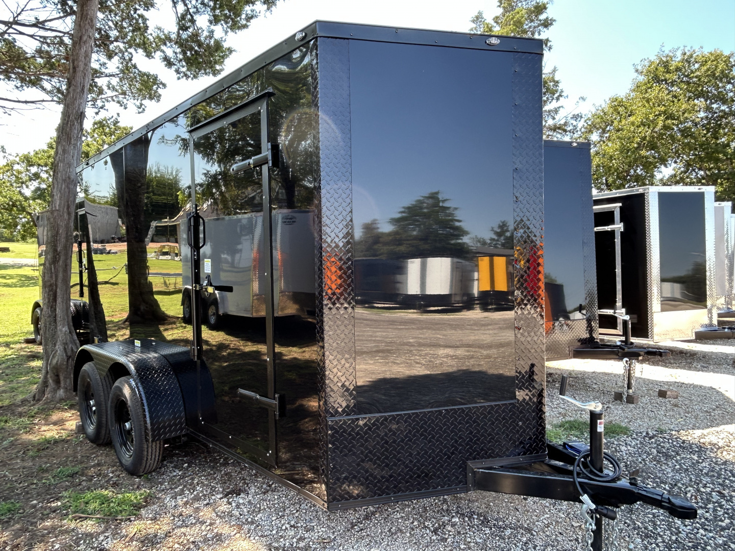 New 2025 Family Trailer 6x12 Tandem Axles Cargo / Enclosed Trailer-Screwless Exterior-Blackout Pkg-Rear Spoiler