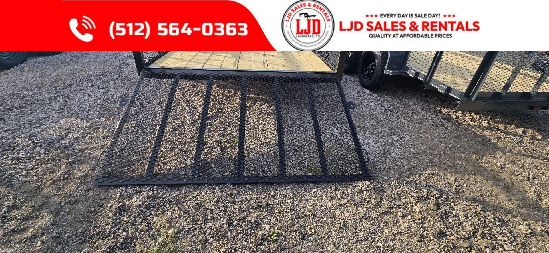 New 2025 Tiger - 83" x 16' Utility Trailer - 4' Gate