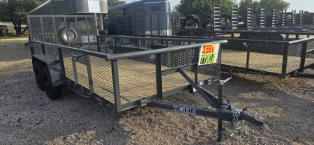 New 2025 Tiger - 77  x 16' Utility Trailer - 4' Gate - Brakes