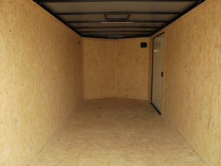 New 2026 Covered Wagon Trailers 7x16 Cargo Trailer / Enclosed Trailer / 7ft Interior / Extra Wide Ramp / 48" RV Side Door / LEDs / .030 Black Semi-Screwless Exterior / Black Out Package
