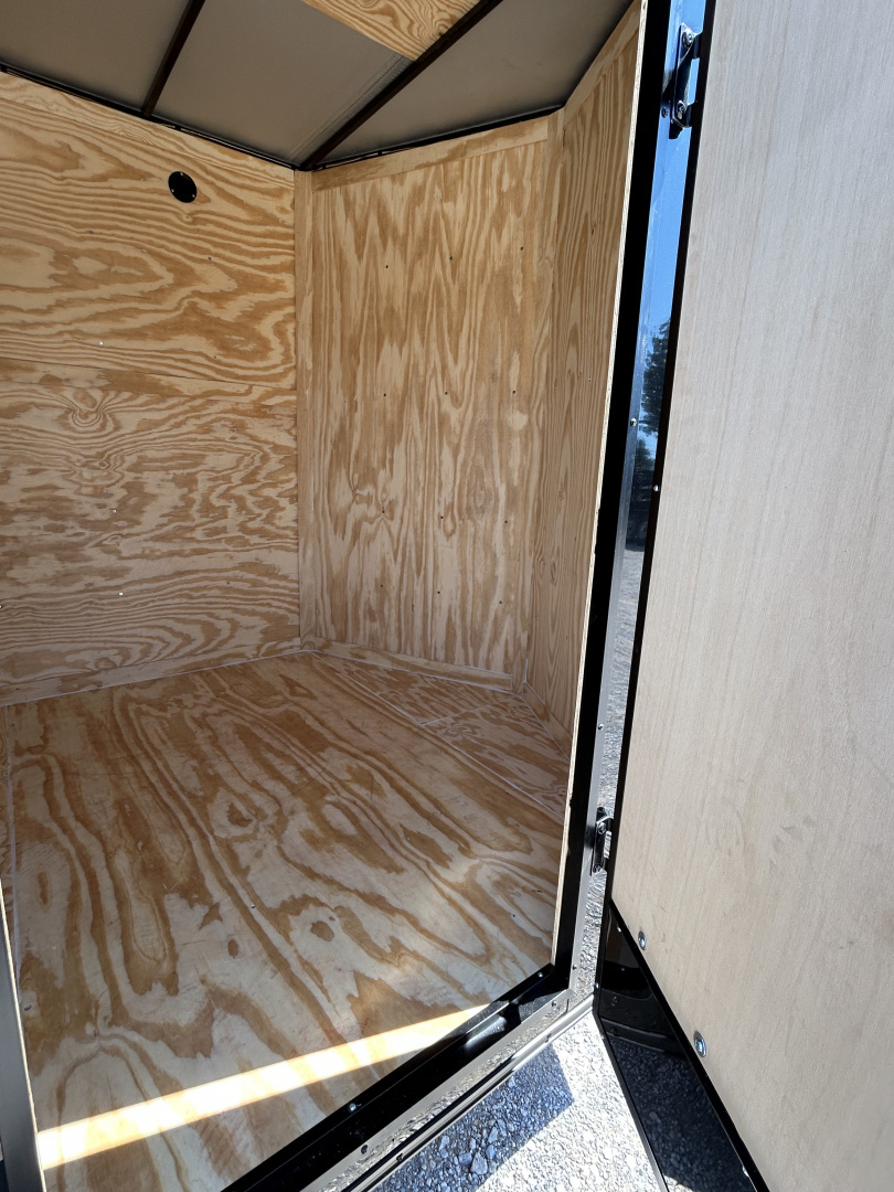 New 2025 Family Trailer 7x12 Tandem Axles Cargo / Enclosed Trailer-Screwless Exterior-Blackout Pkg-Rear Spoiler