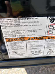 New 2025 Family Trailer 7x12 Tandem Axles Cargo / Enclosed Trailer-Screwless Exterior-Blackout Pkg-Rear Spoiler