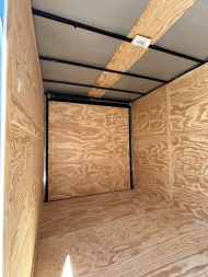 New 2025 Family Trailer 7x12 Tandem Axles Cargo / Enclosed Trailer-Screwless Exterior-Blackout Pkg-Rear Spoiler