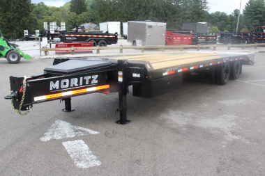 New 2026 Moritz FDPH DT 22' + 5' - Pintle Ring Deckover Equipment Trailer - 25900# GVW