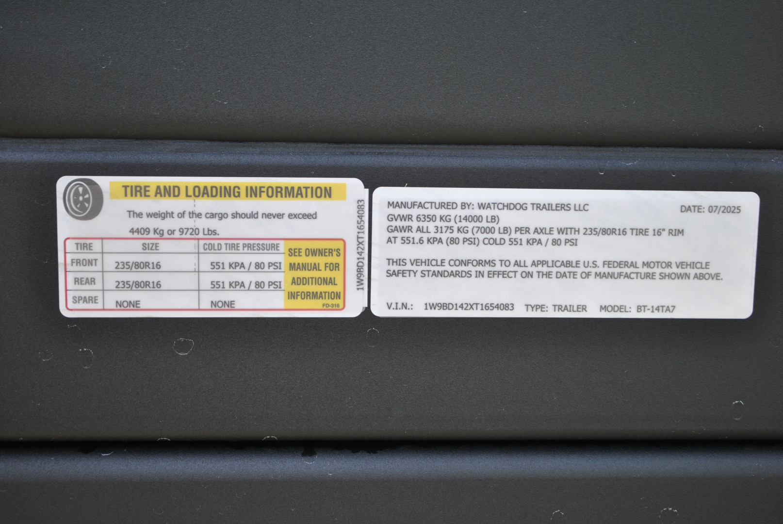 New 2026 7X14 Watchdog Dump Trailer