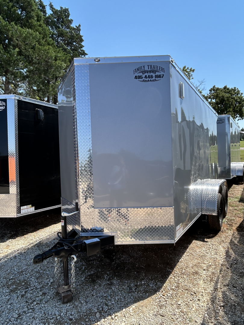 New 2025 Family Trailer 6x12Tandem Axles Cargo / Enclosed Trailer-Screwless Exterior-Rear Spoiler