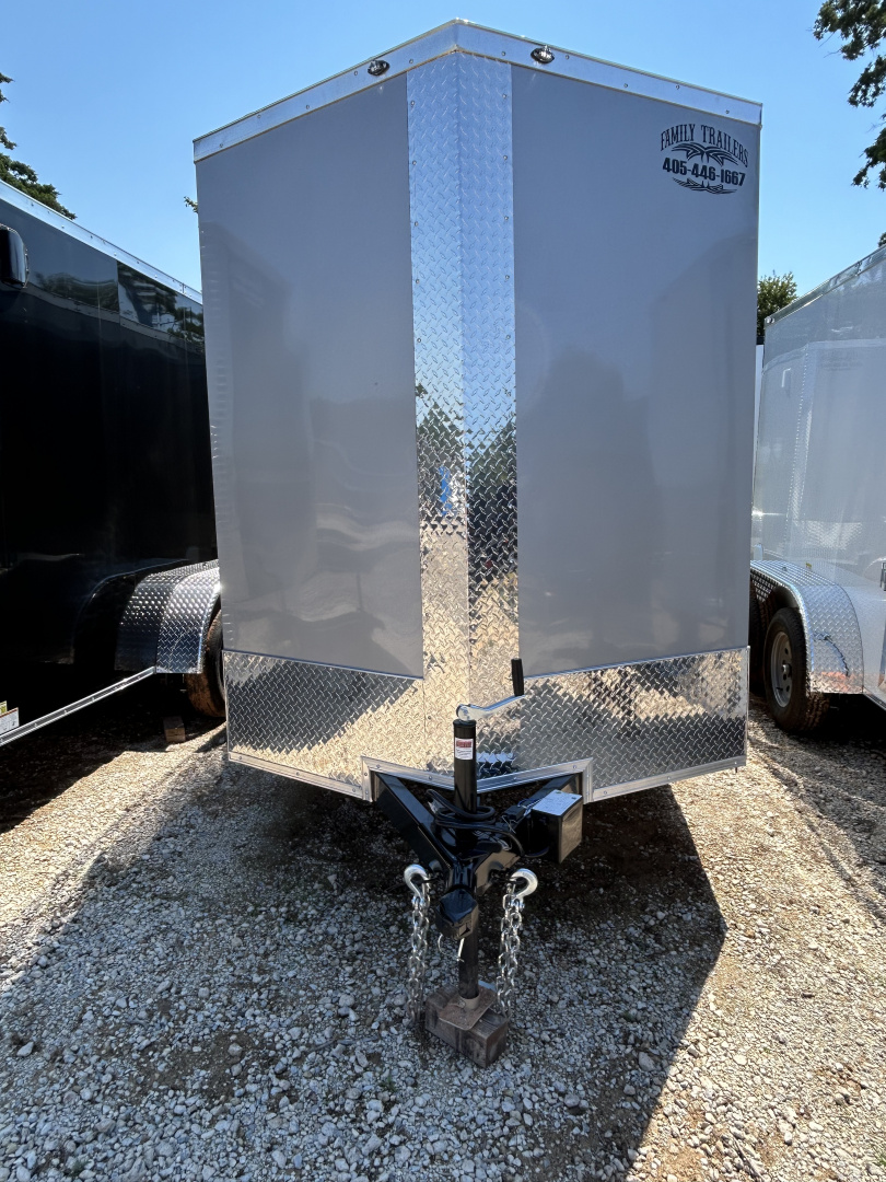 New 2025 Family Trailer 6x12Tandem Axles Cargo / Enclosed Trailer-Screwless Exterior-Rear Spoiler