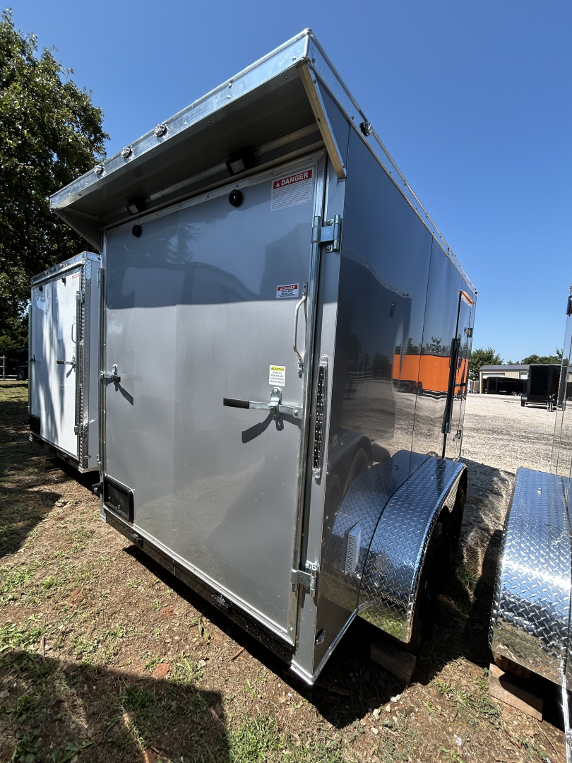 New 2025 Family Trailer 6x12Tandem Axles Cargo / Enclosed Trailer-Screwless Exterior-Rear Spoiler