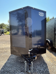 New 2025 Family Trailer 6x12 Tandem Axles Cargo / Enclosed Trailer-Screwless Exterior-Blackout Pkg.-Rear Spoiler