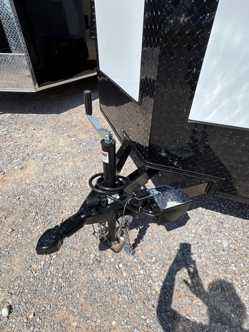 New 2025 Family Trailer 7x12 Tandem Axles Cargo / Enclosed Trailer-Screwless Exterior-Blackout Pkg-Rear Spoiler
