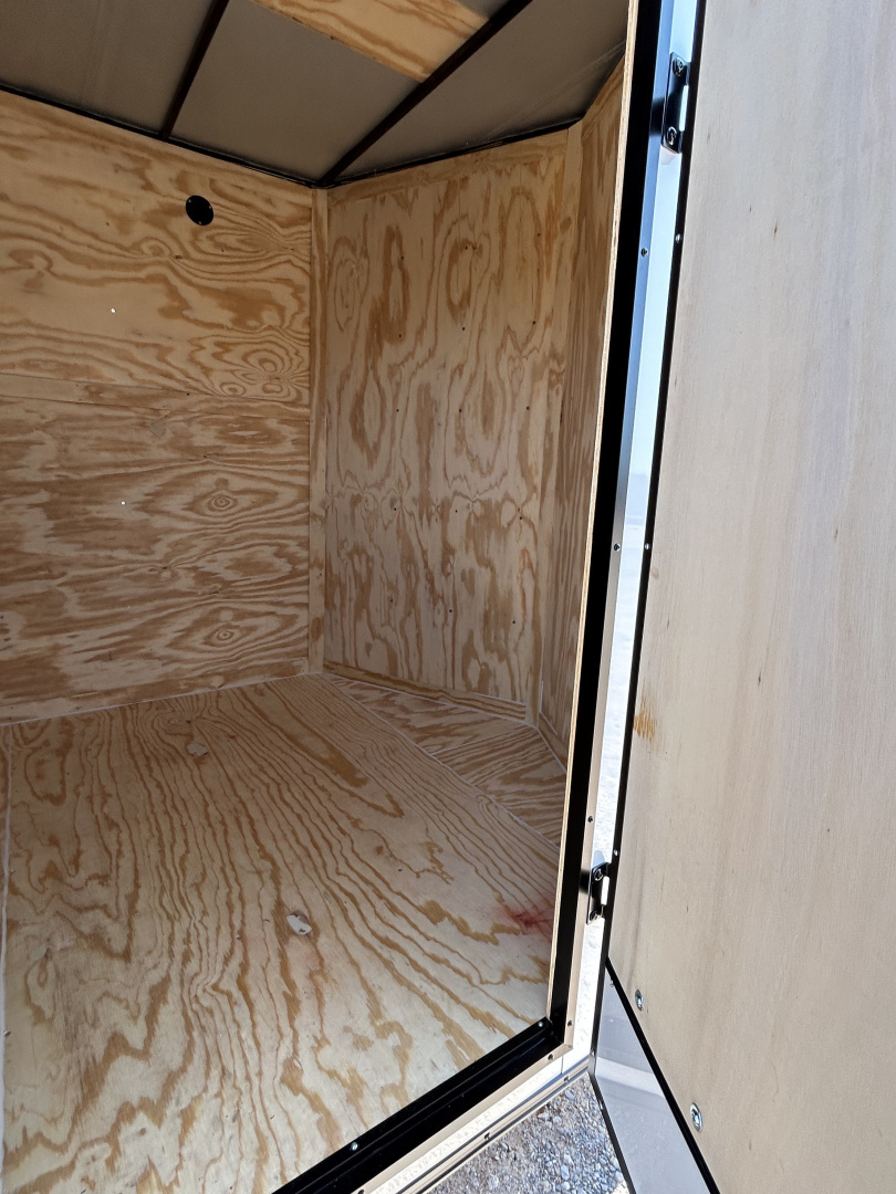 New 2025 Family Trailer 7x12 Tandem Axles Cargo / Enclosed Trailer-Screwless Exterior-Blackout Pkg-Rear Spoiler